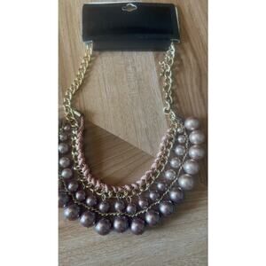 NWT Mocha Pearl Ombré Dangle Necklace